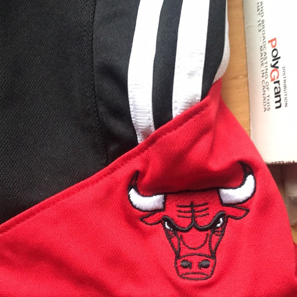 NBA Game worn Chicago Bulls Adidas Practice Shorts Number 6 in ink - Picture 3 of 4